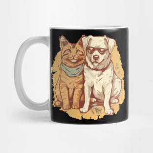 Dog and cat with good relations Mug